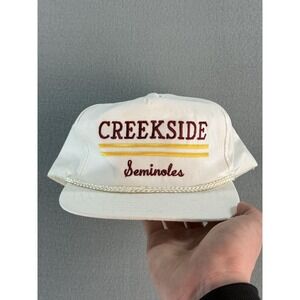 Vintage Creekside Seminoles Hat Cap Snap Back Mens One Size White Rope Showcase